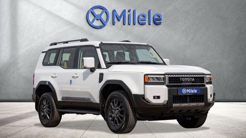 تويوتا برادو 250 WX ALL ROUNDER-G 2.4L PETROL - WHITE: REAR CAM, COOL BOX, SUNROOF, SMART ENTRY