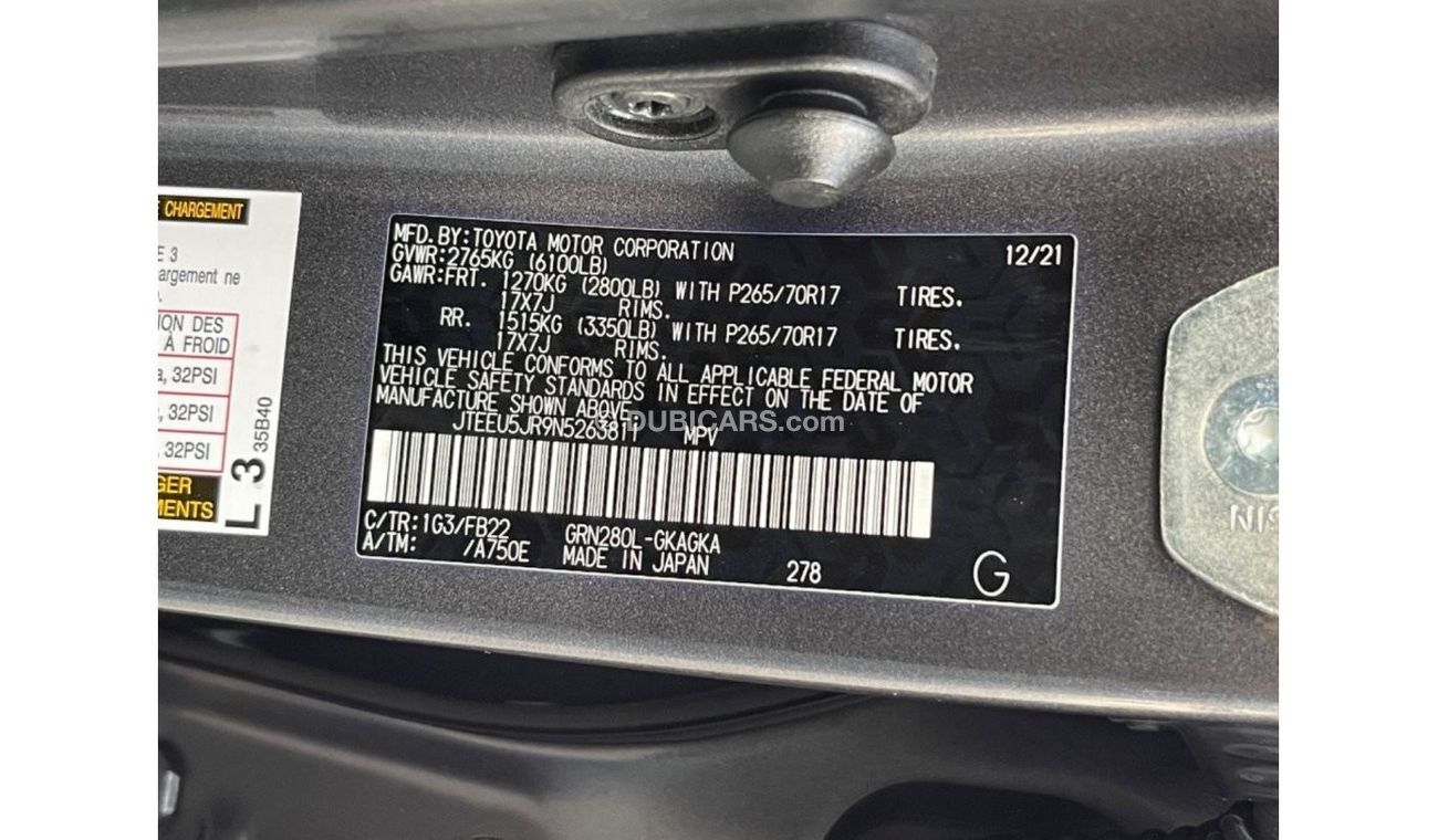 Toyota 4Runner 2022 TOYOTA 4RUNNER IMPORTED FROM USA