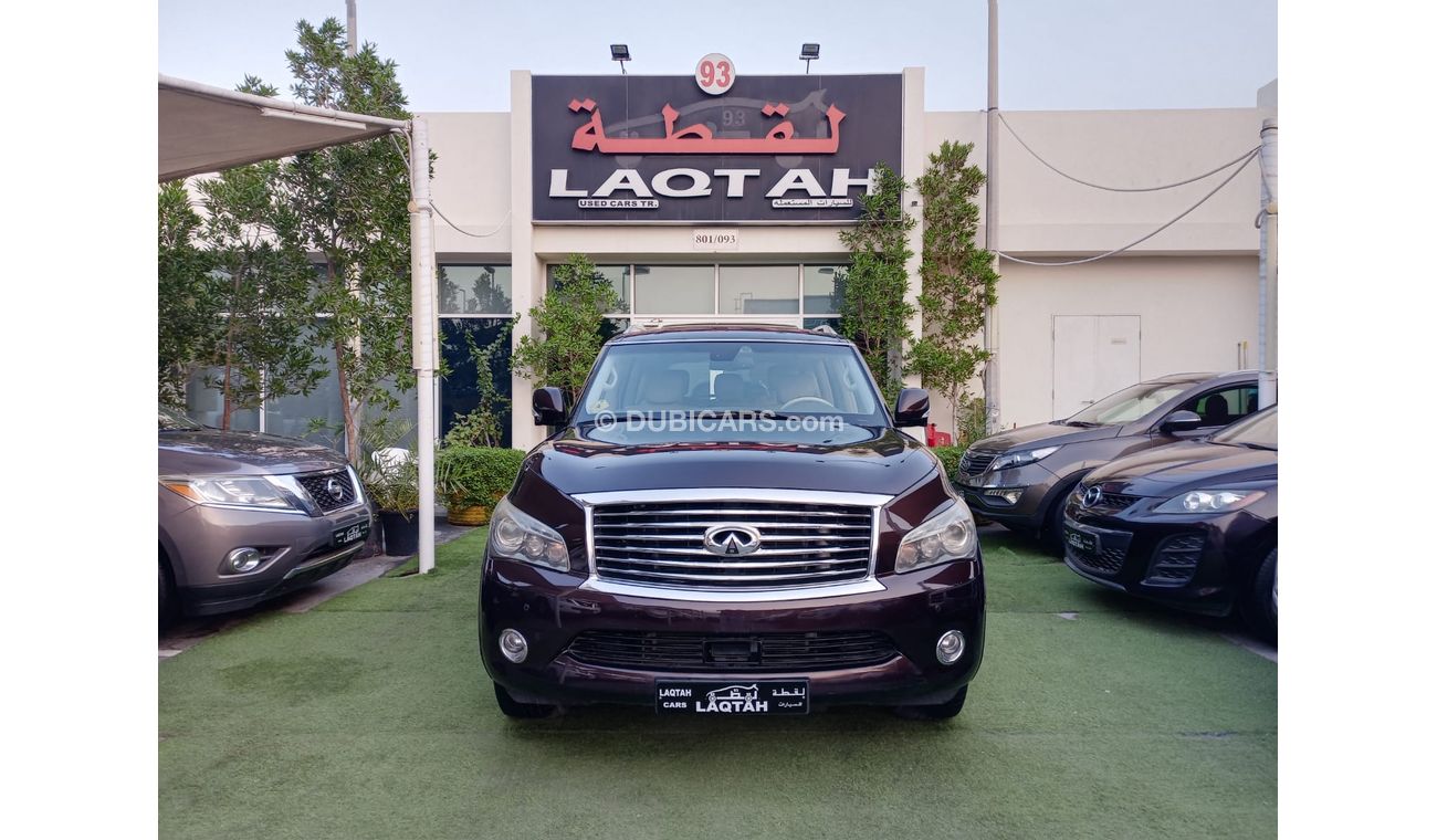 إنفينيتي QX56 خليجى صبغ وكالة موديل 2011 خمس كاميرات فتحة جلد مثبت سرعة تحكم رنجات حساسات بحالة ممتازة