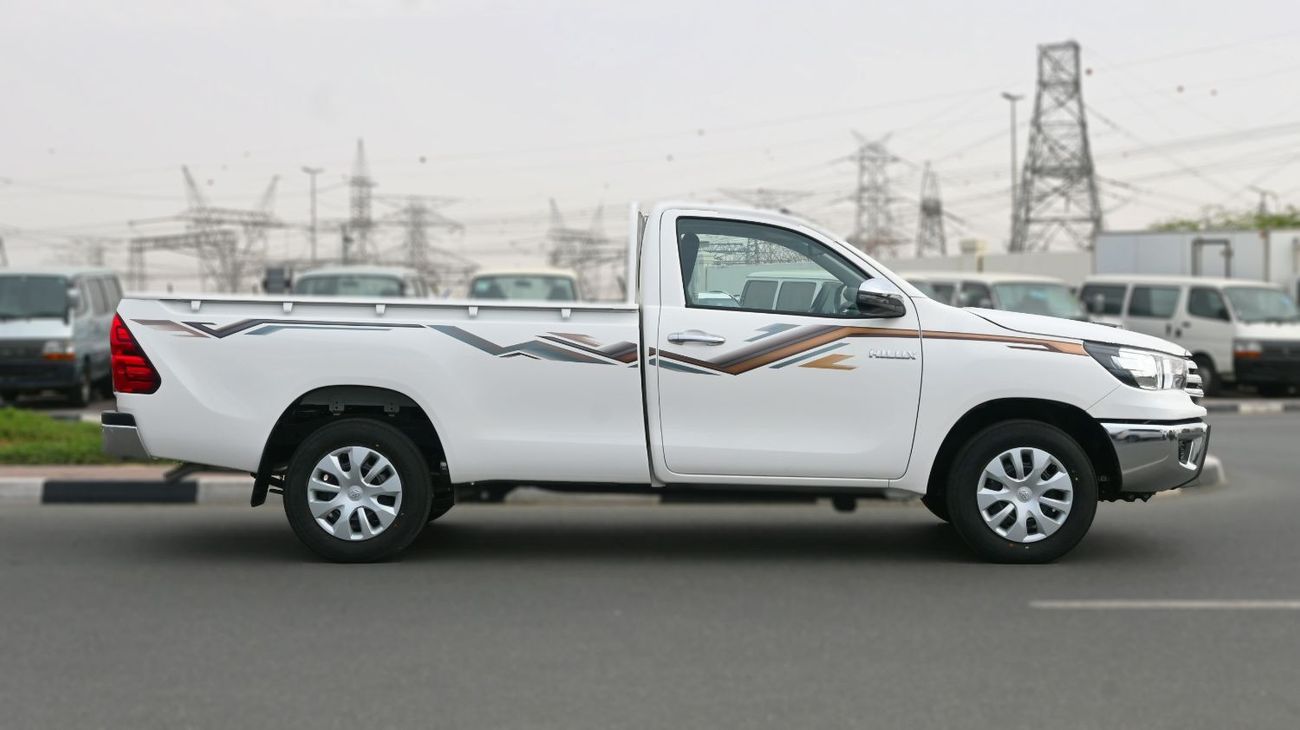 تويوتا هيلوكس Toyota Hilux 2024 Single Cab 2.4L Diesel Transmission Manual 5 Cargo Hooks White outside Black insid