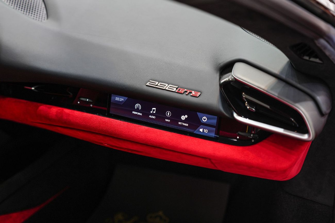 Ferrari 296 GTB 3.0T V6 PHEV 2023 Ferrari 296 GTB, JBL Audio, Carbon Fiber Steering Wheel, Passenger Display, Dealer