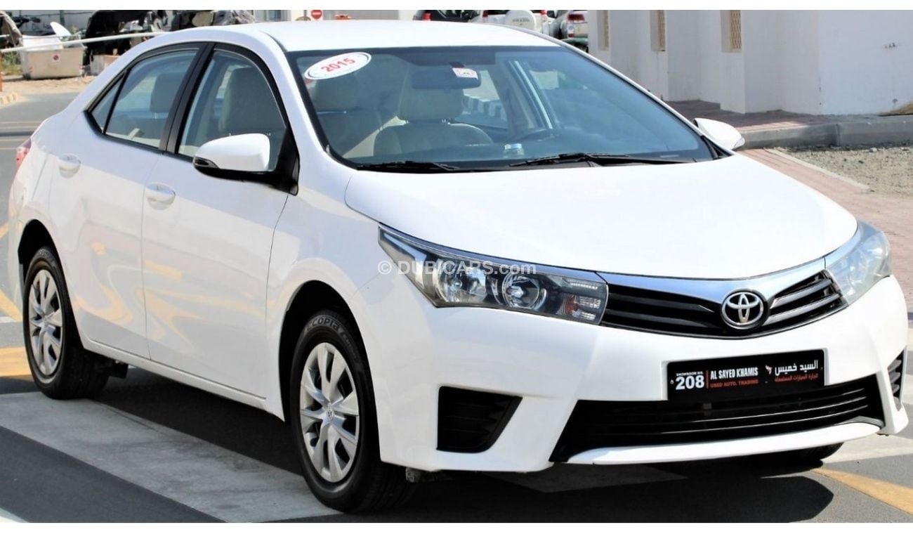 Toyota Corolla Toyota Corolla 2015 GCC SE 1.6 in excellent condition without accidents, very clean from inside and