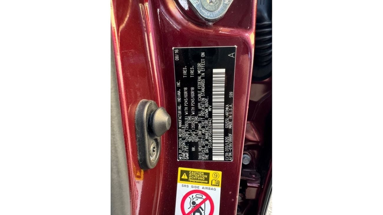 Toyota Highlander 2016 XLE LIMITED AWD SUNROOF USA IMPORTED