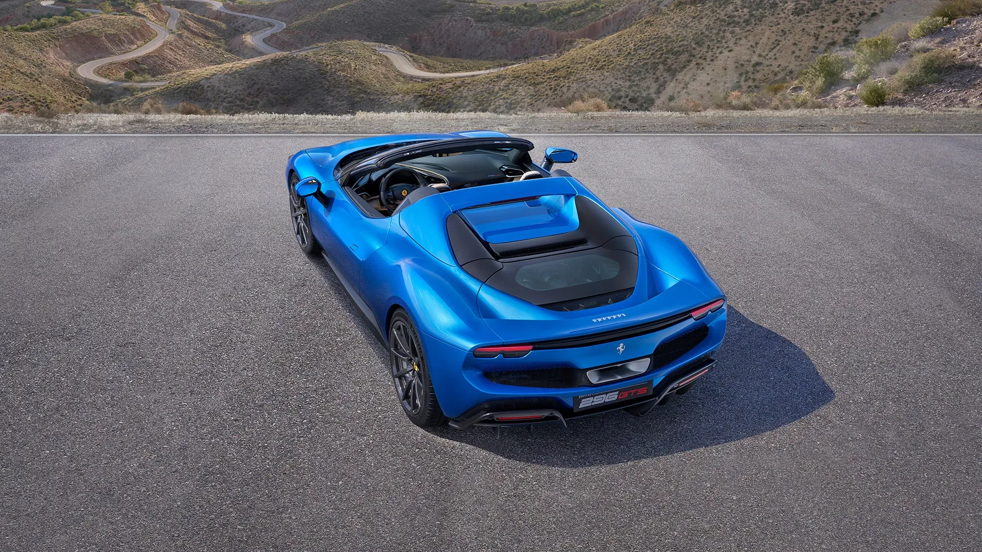فيراري 296 GTS exterior - Rear Top View