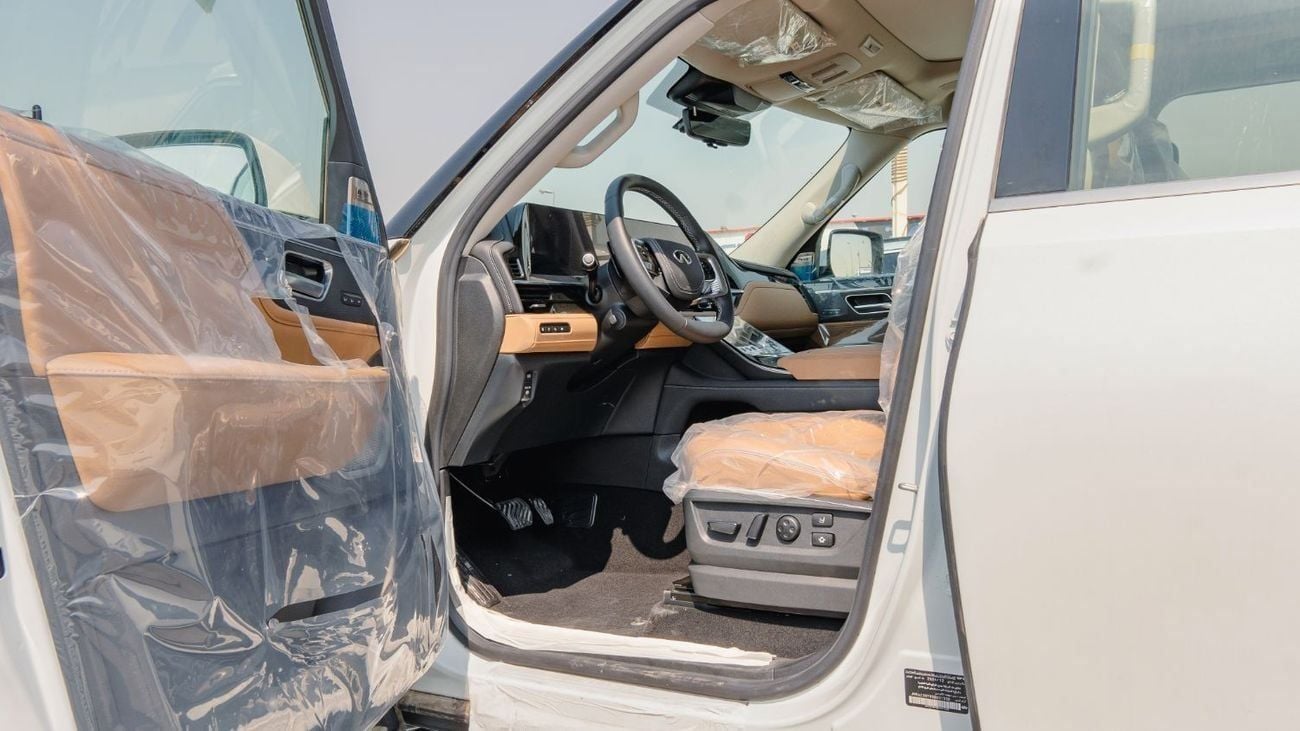 إنفينيتي QX80 2026 Infiniti QX80 Sensory 3.5L AT Petrol (White-Tan)