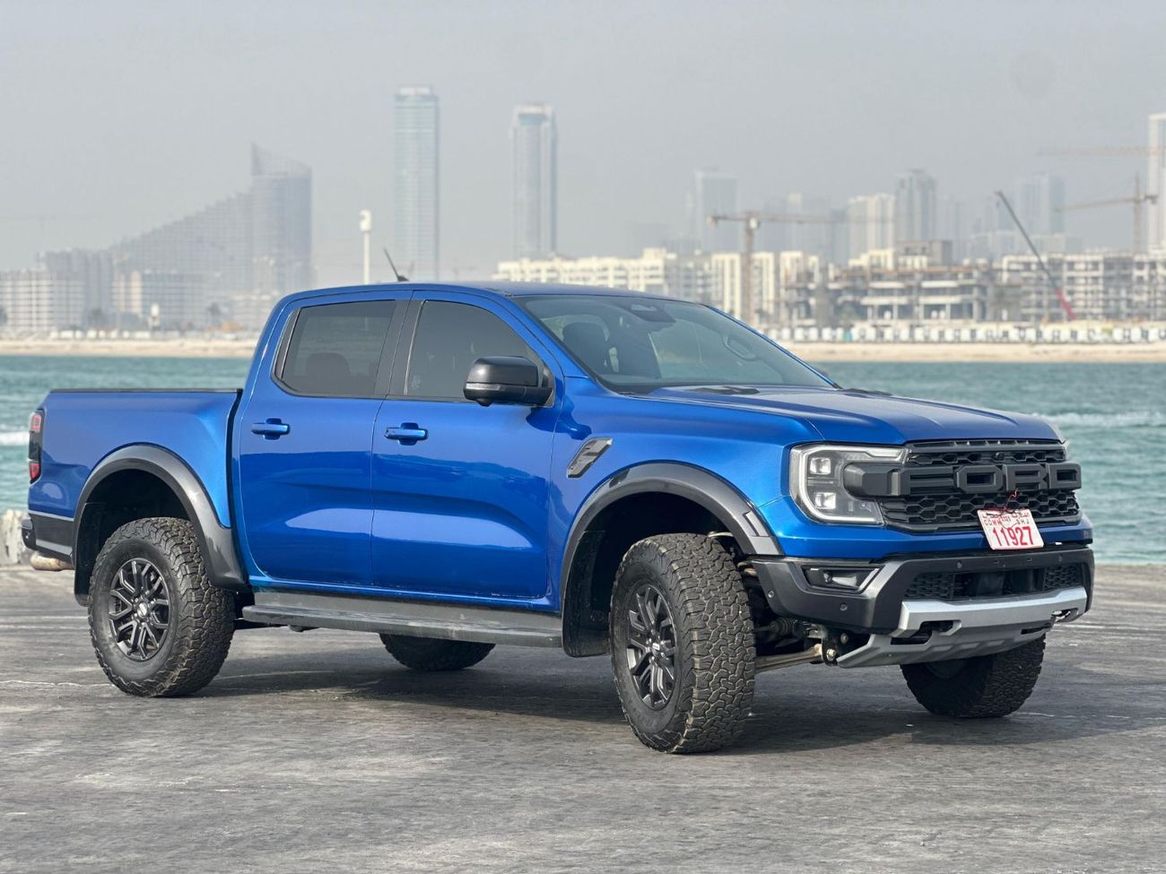 Ford Ranger Raptor Ford Rapter 2023 RHD blue colour with black interior Petro engine