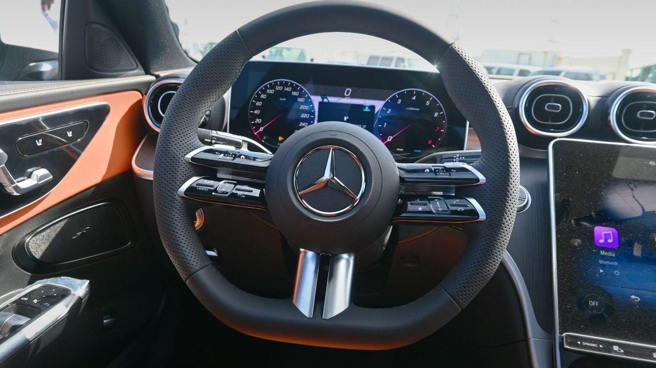 مرسيدس بنز C 200 Mercedes C200 L 2025 1.5L 4 Cylinder 170 hp  4 Doors 5 Seats White outside Black/Brown inside