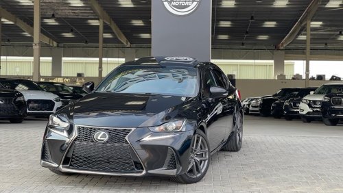 Lexus IS350 F Sport لكزس IS F-Sport  محرك V6 3500 موديل 2018 اللون الداخلي مارون اصلي وارد امريكا  اوراق جمارك