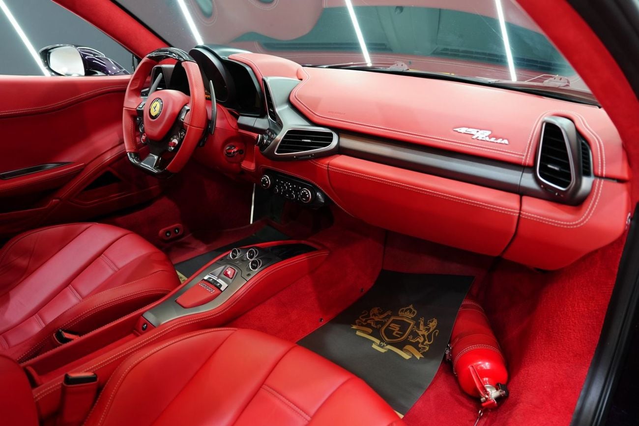 فيراري 458 إيطاليا STD 2014 Ferrari 458 Italia, Carbon Fiber Driver Zone + LEDs, GCC Specs!!