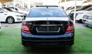 Mercedes-Benz C 280 2009 model GCC panorama black color cruise control control wheels sensors radio fog lights in excell