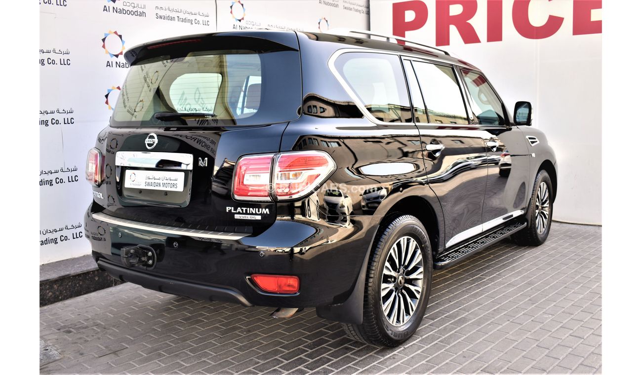 Nissan Patrol AED 3330 PM | 5.6L LE PLATINUM CITY GCC DEALER WARRANTY