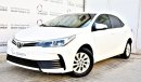 Toyota Corolla 2.0L SE 2018 GCC RAMADAN OFFER INSURANCE/SERVICE/WARRANTY