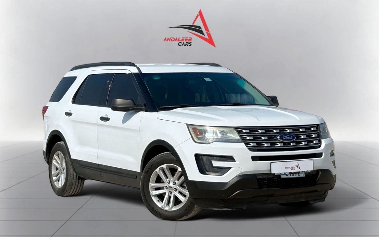 Ford Explorer FWD 3.5L V6 A/T | 2016 | GCC SPECS | WHITE EXTERIOR | AED 870 per month