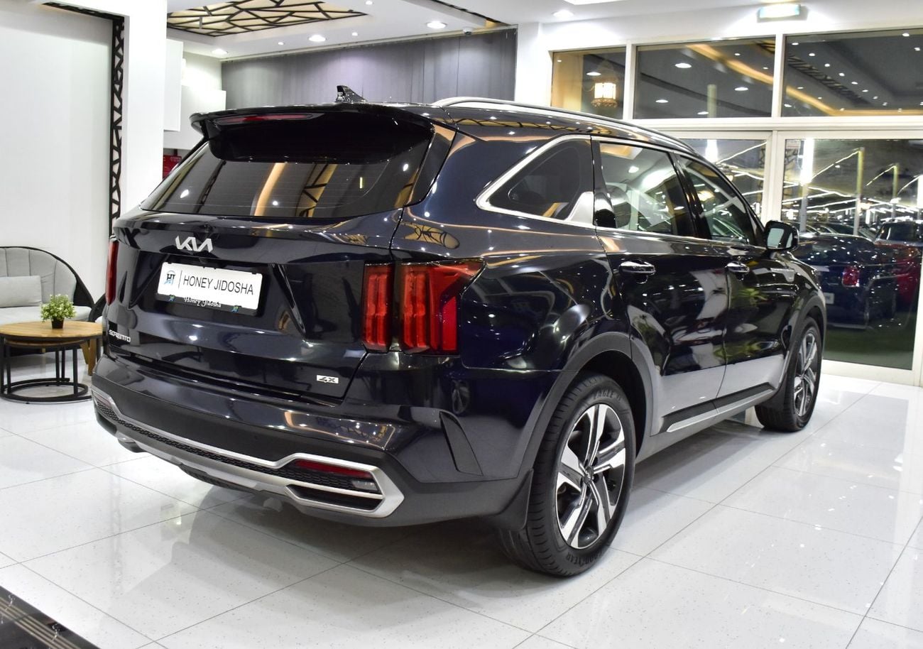 كيا سورينتو EX TOP عرض ممتاز لسيارة كيا سورينتو V6 دفع رباعي كاملة المواصفات (موديل 2023) باللون الأزرق بمواصفات خليجية