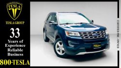 Ford Explorer XLT + LEATHER SEATS + BIG SCREEN + 4WD / GCC / 2017 / WARRANTY / FSH FROM (AL TAYER) / 1,257 DHS P.M