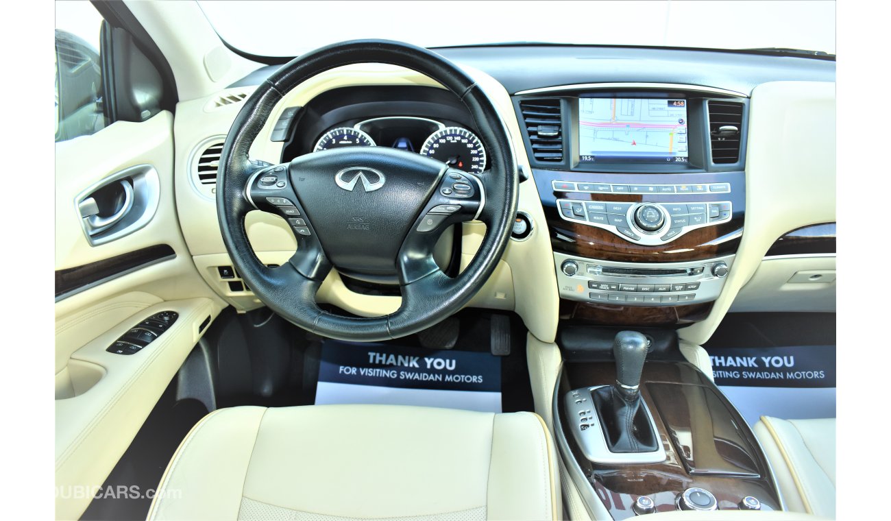 إنفينيتي QX60 3.5L LUXURY V6 2015 GCC SPECS DEALER WARRANTY