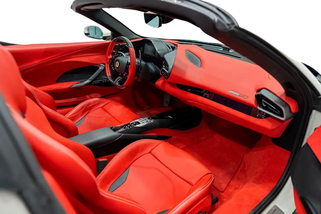 Ferrari 296 GTS CARBON FIBRE FRONT SPOILER | LIFT SYSTEM | COLOURED SPECIAL STITCHING