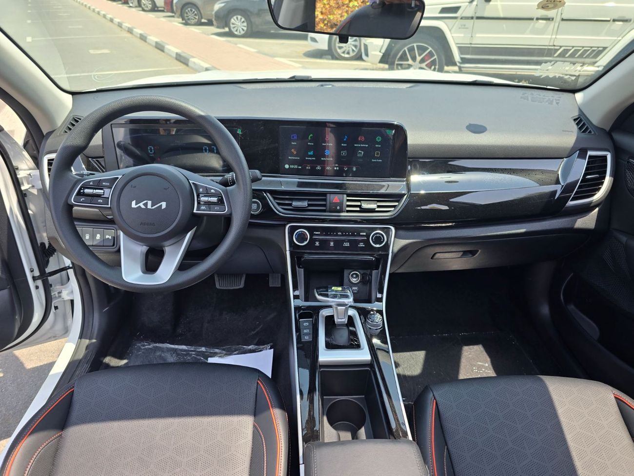 Kia Seltos available white dual tone and grey dual tone