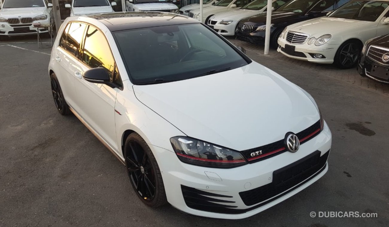 Volkswagen Golf GTI model 2014 GCC car prefect condition full option low mileage panoramic roof leather seats back c