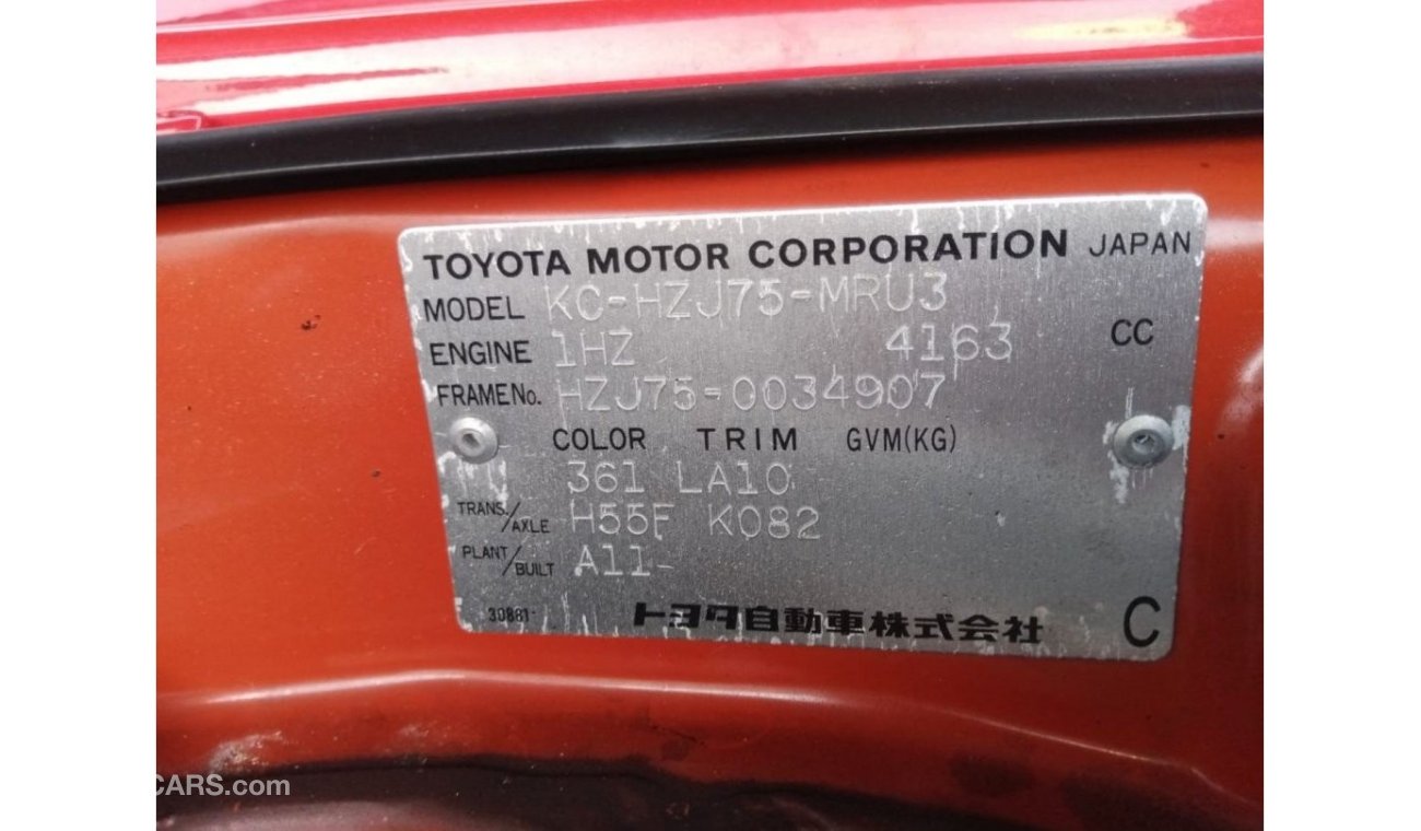 Toyota Land Cruiser Pick Up TOYOTA LAND CRUISER PICK UP RIGHT HAND DRIVE (PM 885)