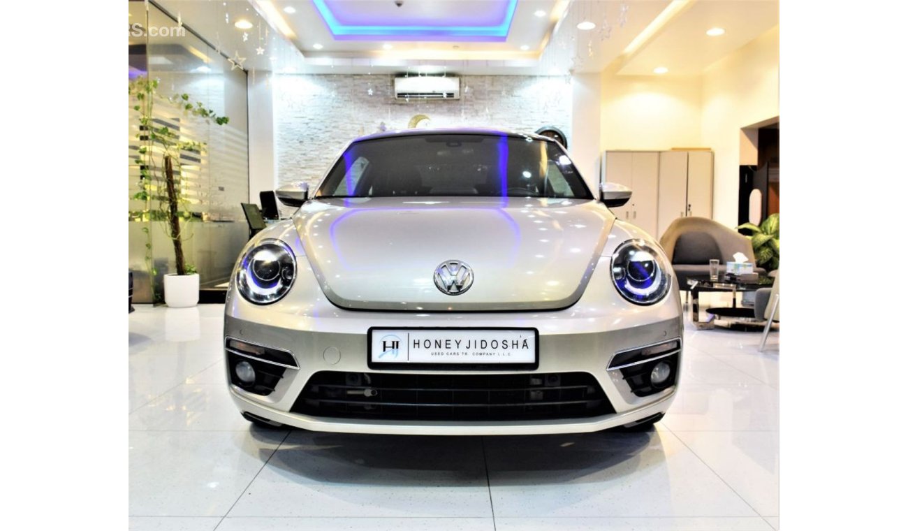 Volkswagen Beetle AGENCY WARRANTY UNTIL 2023 Volkswagen Beetle Turbo R-Line 2016 Model!! in Gold Color! GCC Specs