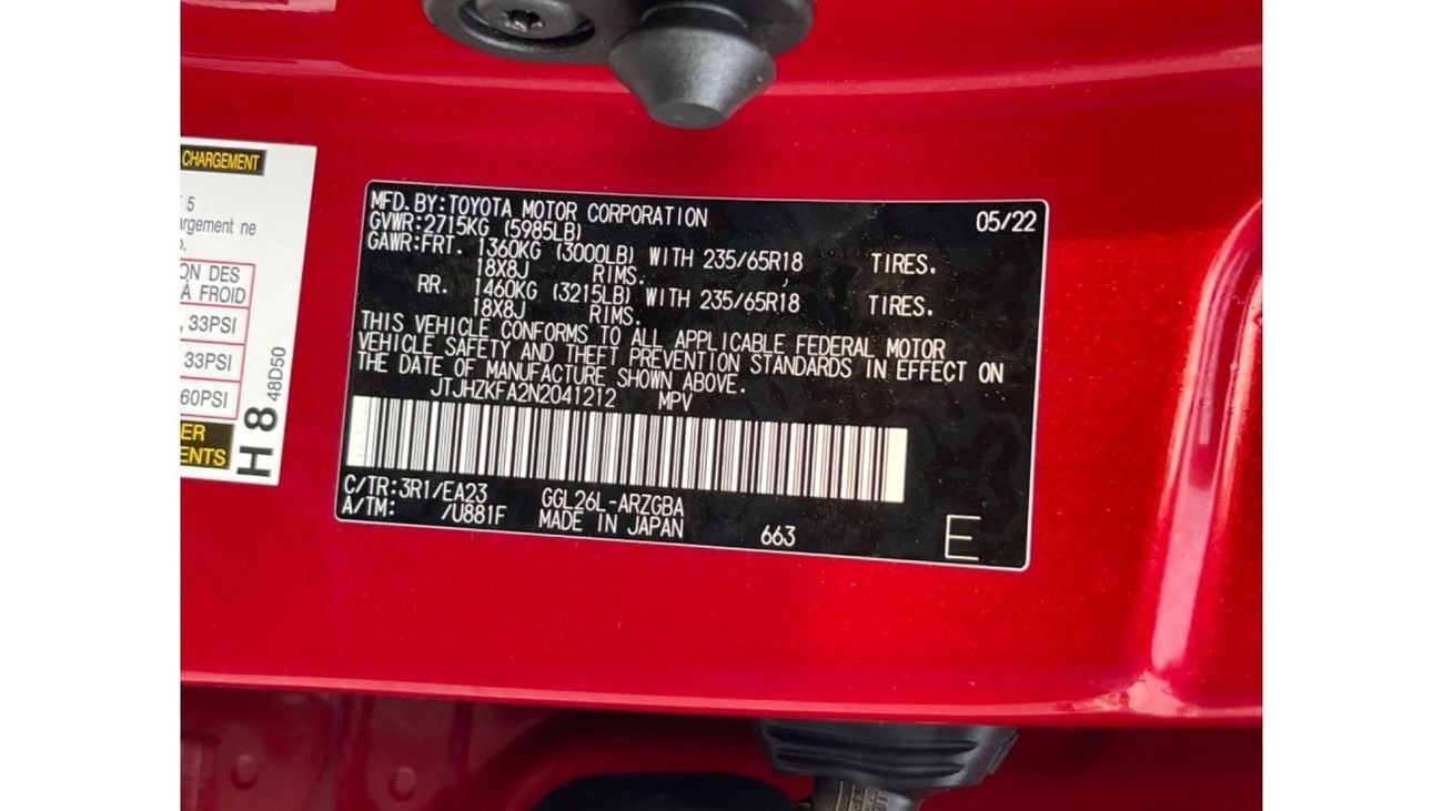 Lexus RX350 2022 LEXUS RX350L 4x4 7SEATER IMPORTED FROM USA