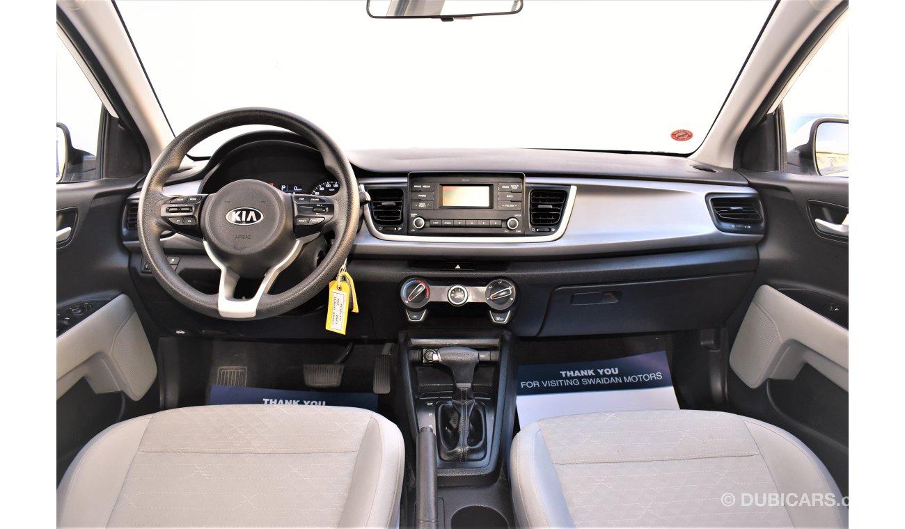 Kia Rio 1.4L PE HATCHBACK 2018 GCC SPECS DEALER WARRANTY