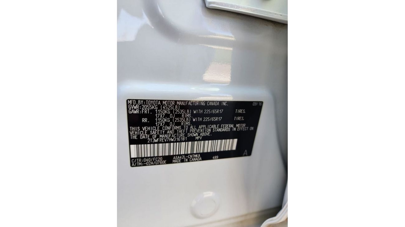 Toyota RAV4 EX TOYOTA RAV4 XLE 2017 FULL OPTION