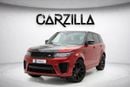 Land Rover Range Rover Sport SVR AED 4,504 P.M | 0% Down Payment | Supercharged | High Performance SUV