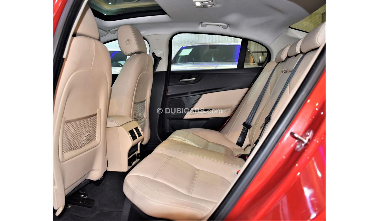 Jaguar XE ORIGINAL PAINT ( صبغ وكاله ) Jaguar XE 20t 2016 Model!! in Red Color! GCC Specs