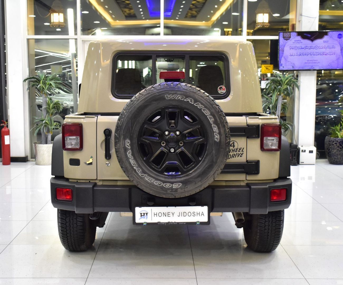 Jeep Wrangler EXCELLENT DEAL for our Jeep Wrangler JK Willys ( 2018 Model ) in Beige Color GCC Specs