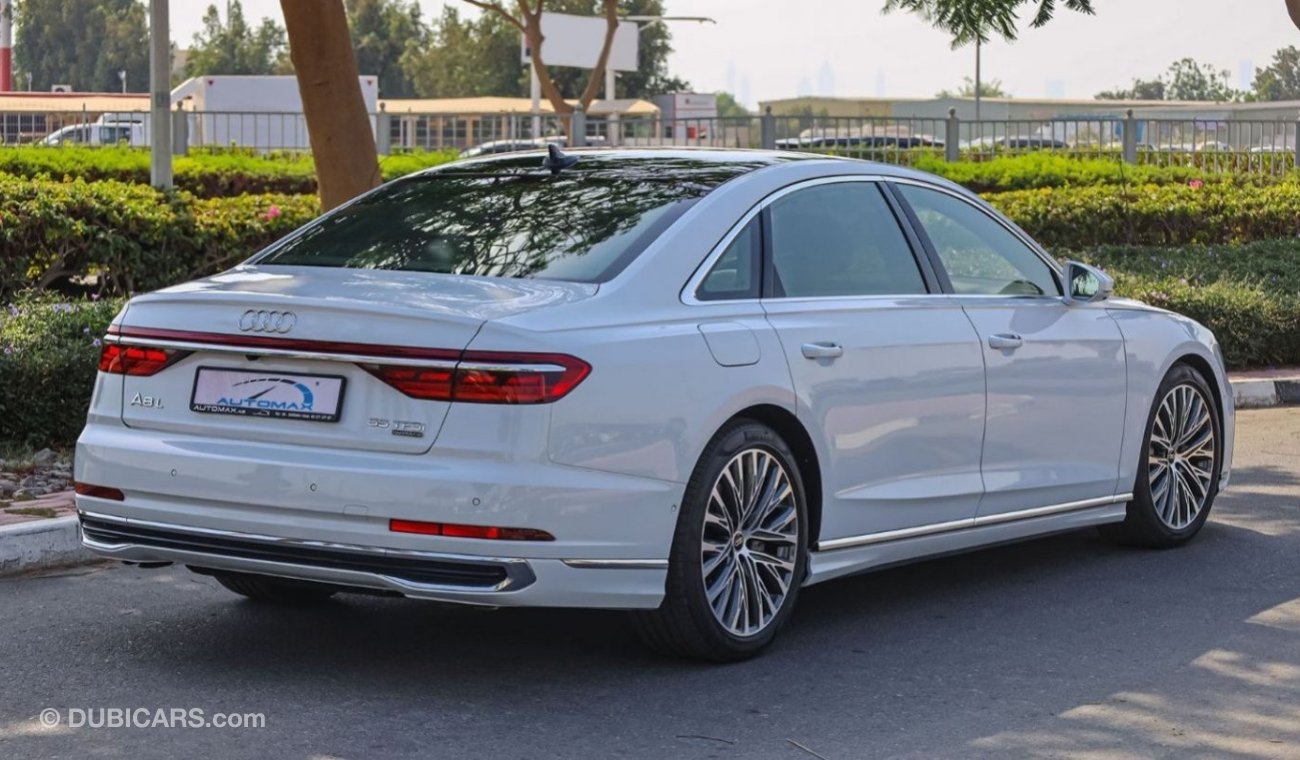 أودي A8 L 55 TFSI Quattro V6 3.0L AWD , FIFA Cars , GCC 2023 , With 3 Yrs or 100K Km WNTY & 4 Yrs or 75K Km