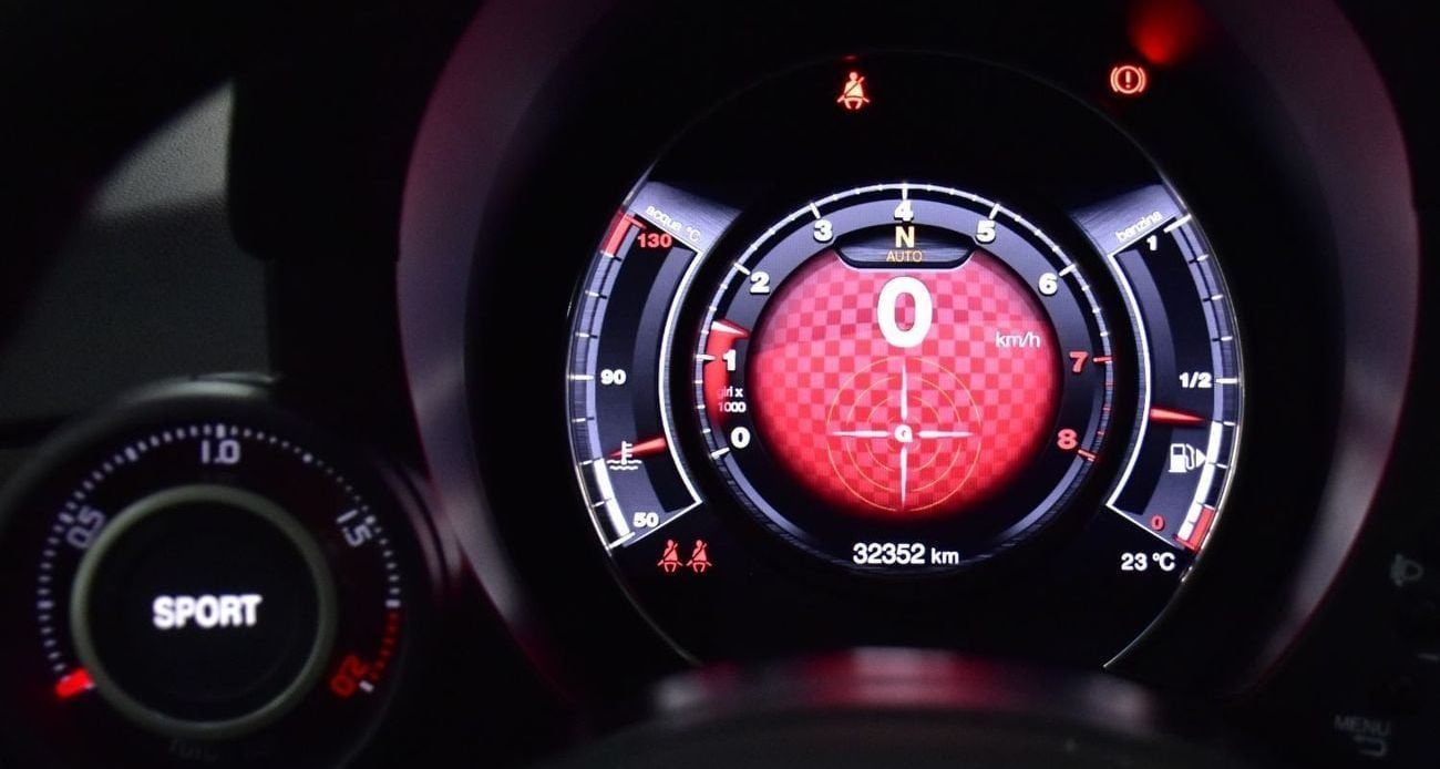 Abarth 595 EXCELLENT DEAL for our Abarth 595 Scorpioneoro ( 2022 Model ) in Black Color GCC Specs