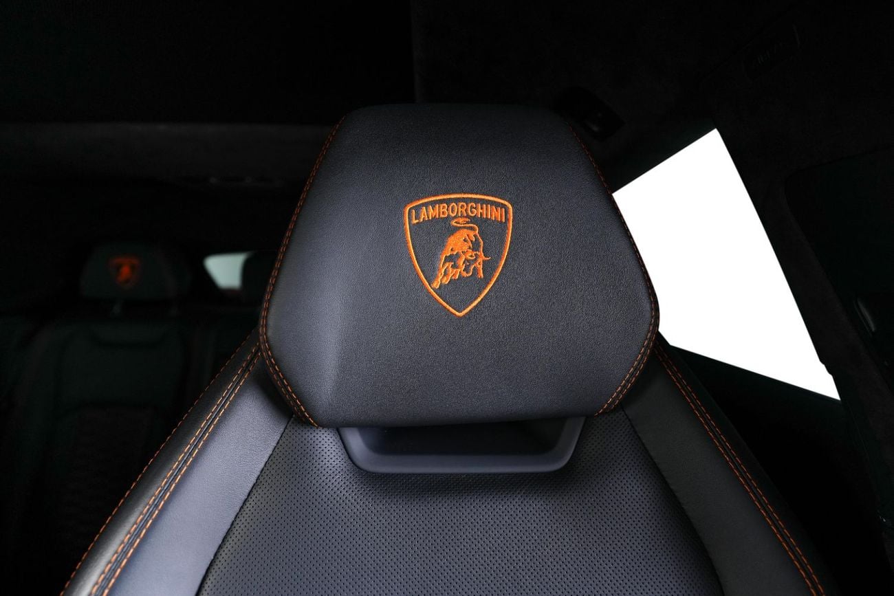 Lamborghini Urus STD Exclusive Leather With Orange Stitching-Black Exterior Pack-23 Inch Black Rims