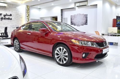 هوندا أكورد كوبيه EXCELLENT DEAL for our Honda Accord Coupe V6 ( 2013 Model ) in Red Color GCC Specs