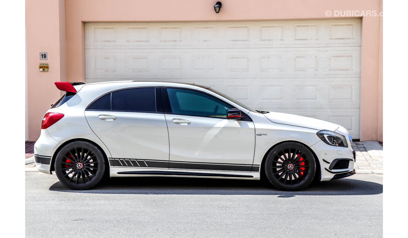 مرسيدس بنز A 45 AMG 2015 GCC under Warranty with Zero Down-Payment.