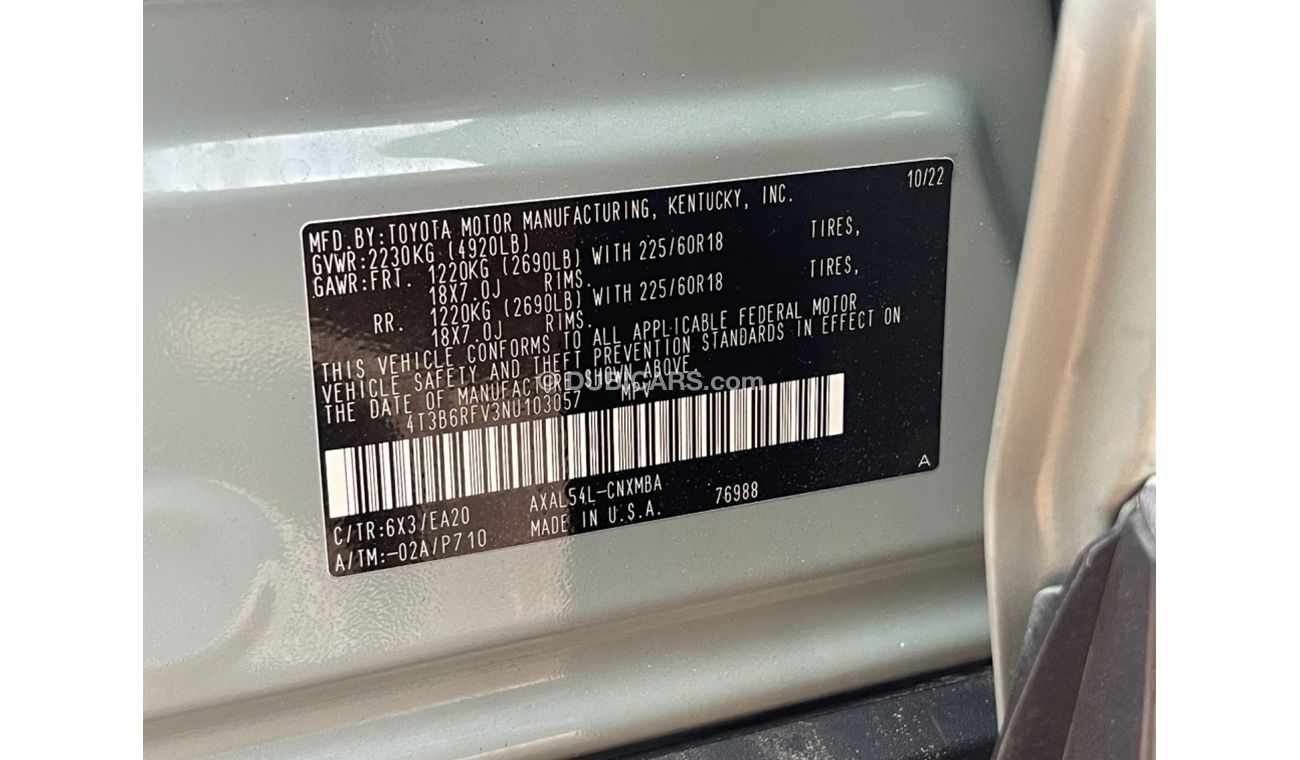 تويوتا راف ٤ 2022 TOYOTA RAV4 XLE PREMIUM HYBRID 4x4 FULL OPTIONS IMPORTED FROM USA