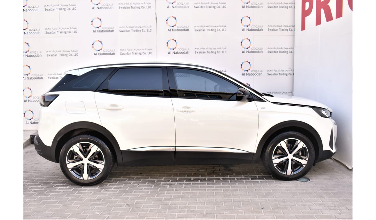 Peugeot 3008 AED 2663 PM | 1.6L GT TC 2023 GCC AGENCY WARRANTY UP TO 2027 OR 100000KM