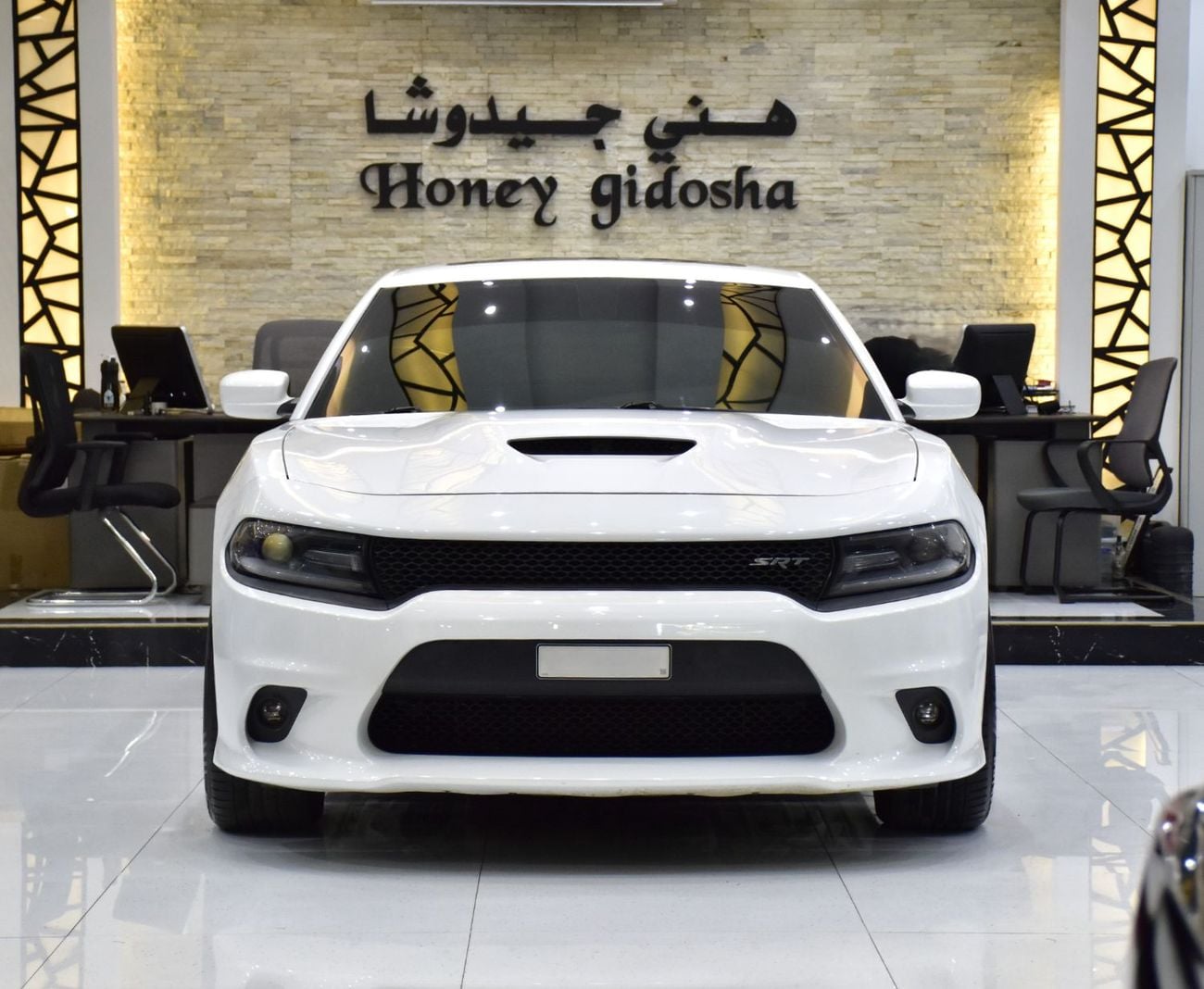 Dodge Charger SRT8 EXCELLENT DEAL for our Dodge Charger SRT ( 2015 Model ) in White Color GCC Specs