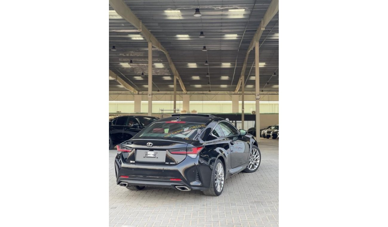 Lexus RC350 لكزس RC 350  V6 F-Sport Kit دفع خلفي سنقل  موديل 2019 الشكل الجديد  اللون اسود داخل مارون  وارد أمري