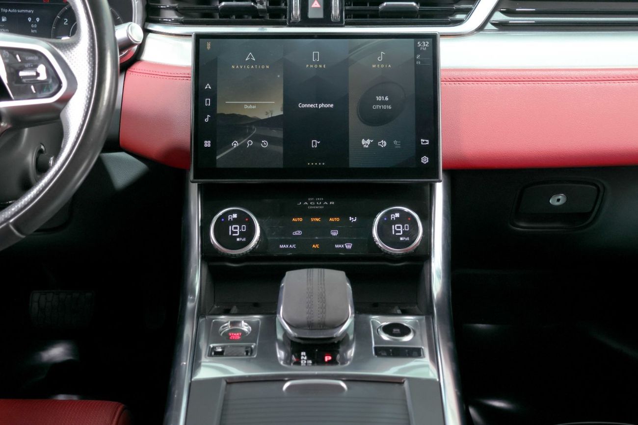 Jaguar XF R-Sport 3.0L Al Tayer Full Service History-Red/Black Full Leather Interior-Premium Sound System