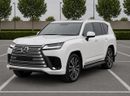 Lexus LX600 Lexus LX 600 twin turbo Model 2025 fuel petrol cylinder 6 white colour outside and interior orange