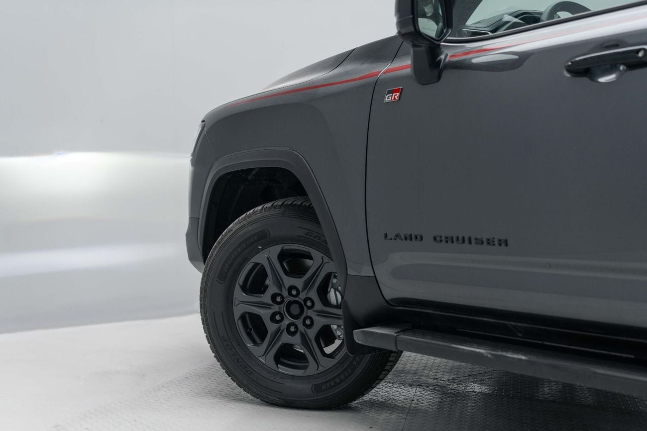 Toyota Land Cruiser GR SPORT LC300 3.3L Grey Metallic Inside GRS Black & Dark Red | Export Only