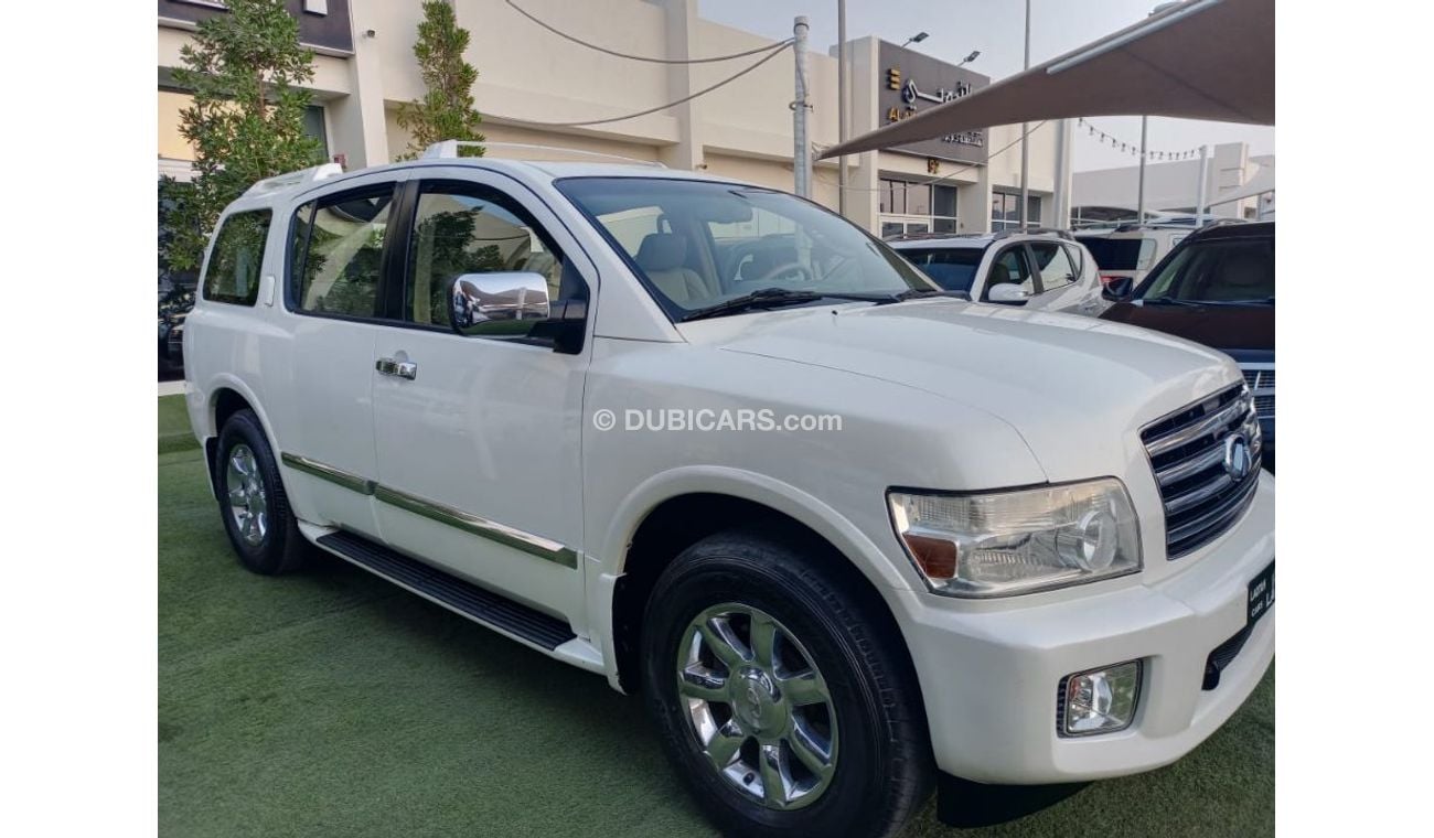 إنفينيتي QX56 خليجى موديل 2007  رقم واحد فتحه جلد رنجات حساسات بحاله ممتازه لاتحتاج لأى مصاريف