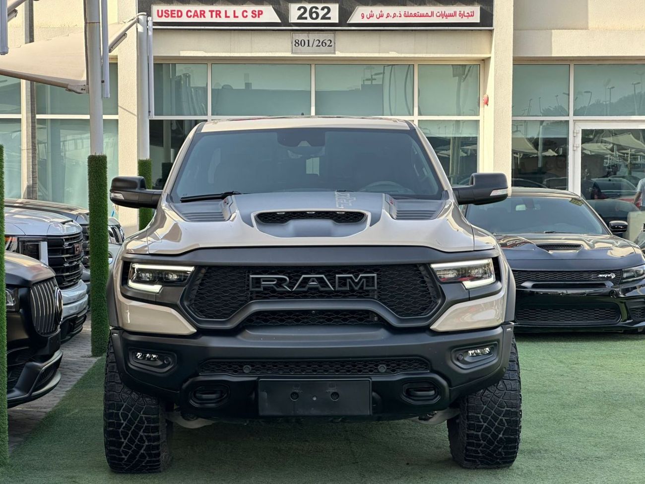 RAM 1500 TRX DODGE RAM TRX 6.2 SUPER CHARGE 2022 GCC FULL OPTION ORIGINAL PAINT PERFECT CONDITION UNDER WARRANTY