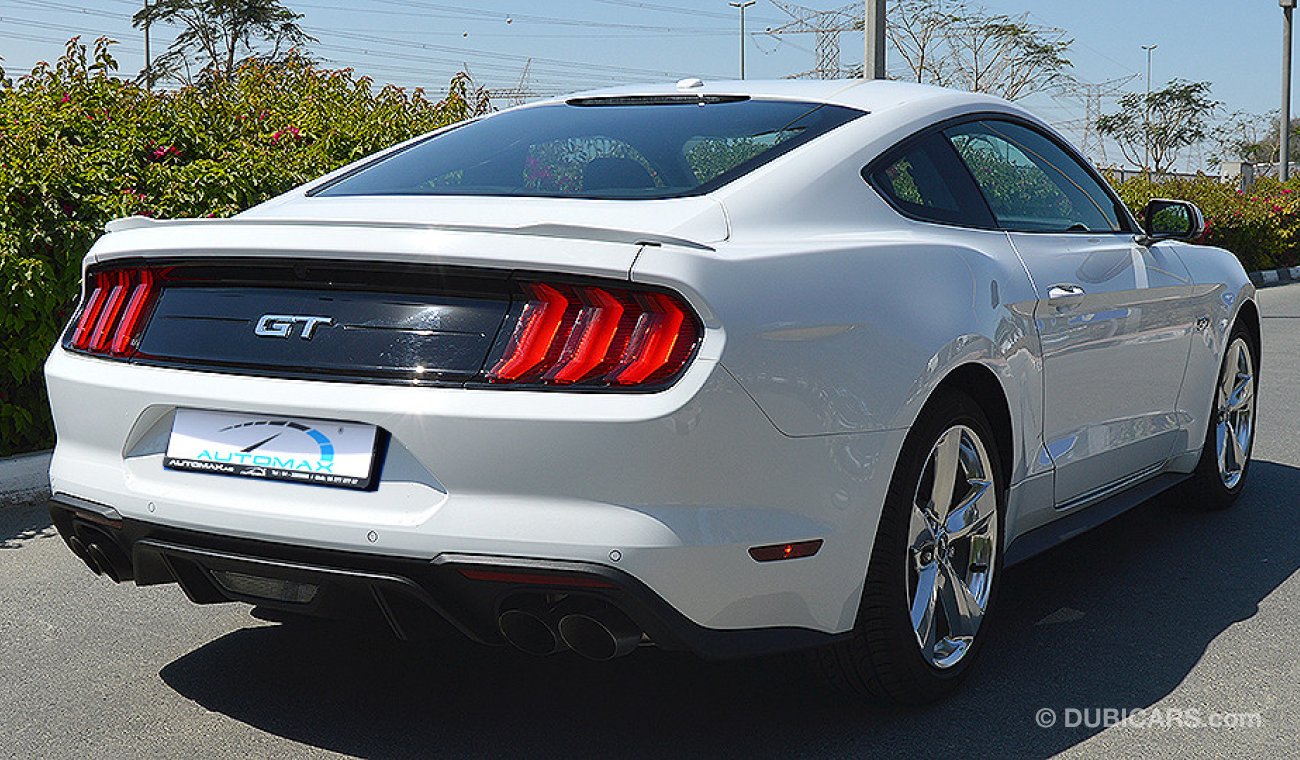 Ford Mustang 2019 GT Premium 5.0 V8 GCC, 0km w/ 3Yrs or 100K km Warranty + 60K km Service @ Al Tayer