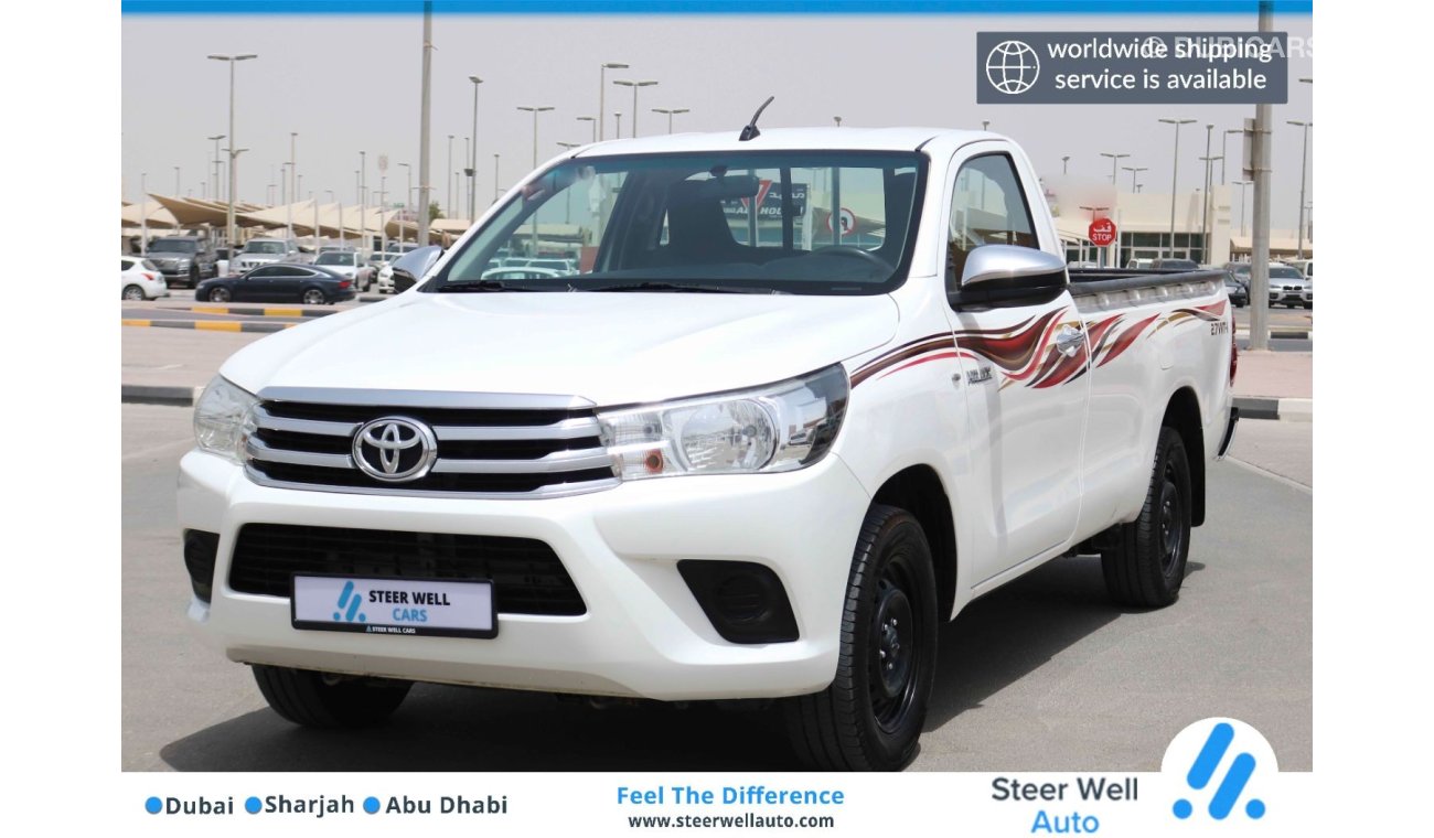 Toyota Hilux 2017 - SINGLE CABIN 4X2- GL - EXCELLENT CONDITION WITH GCC SPECS - VAT EXCLUDED