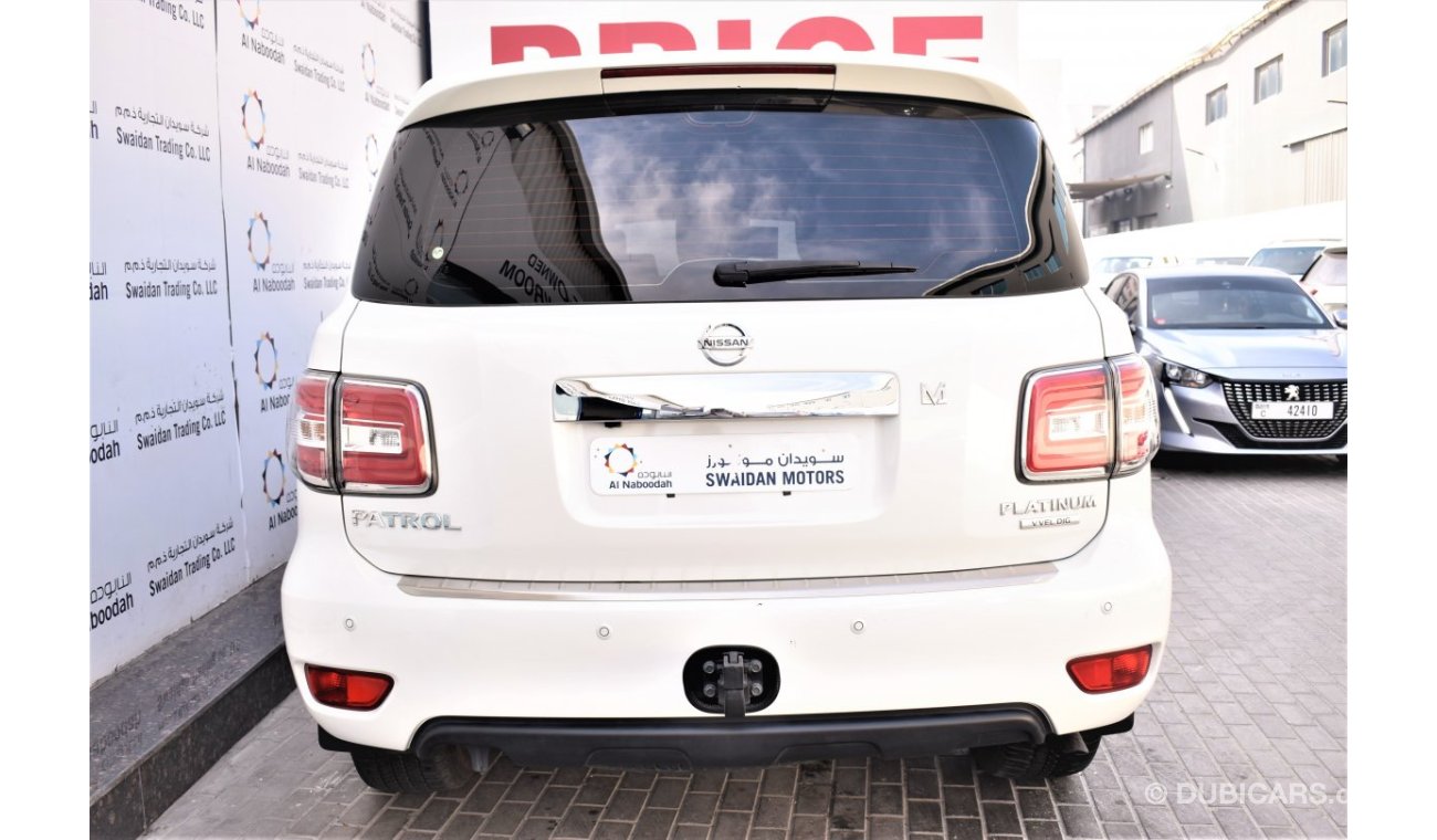 Nissan Patrol AED 3526 PM |  5.6L LE PLATINUM CITY  V8 4WD 2018 GCC DEALER WARRANTY