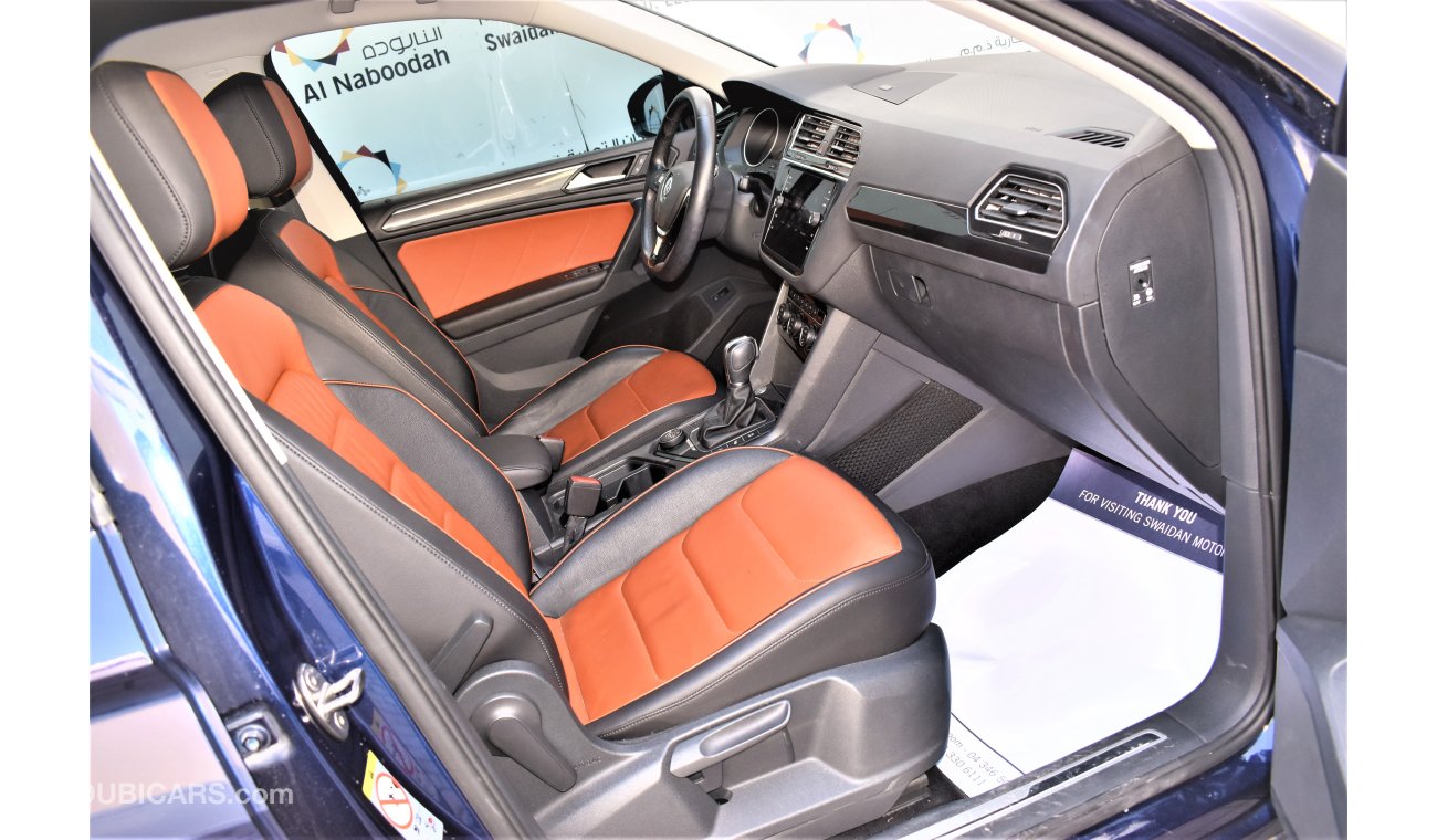 Volkswagen Tiguan AED 2154 PM | 2.0L SE AWD 4 MOTION 2019 GCC DEALER WARRANTY