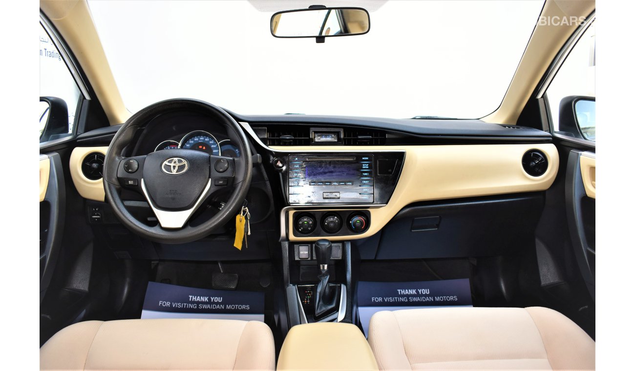 Toyota Corolla AED 1076 PM | 1.6L SE GCC DEALER WARRANTY
